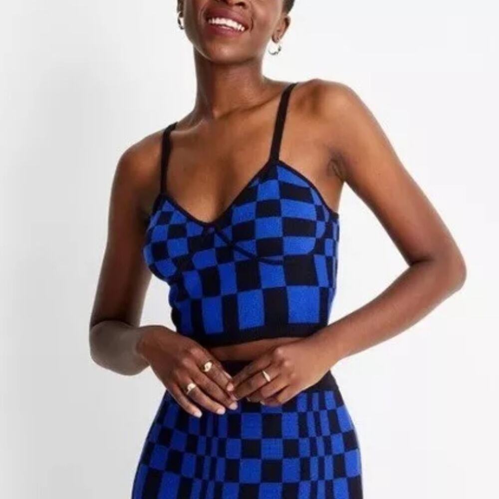 FUTURE COLLECTIVE x Target Kahlana Barfield Checker Bralette Crop Tank Top